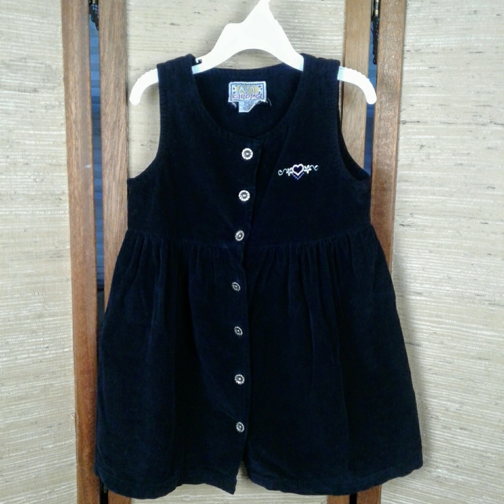 Black corduroy jumper dress 5/6